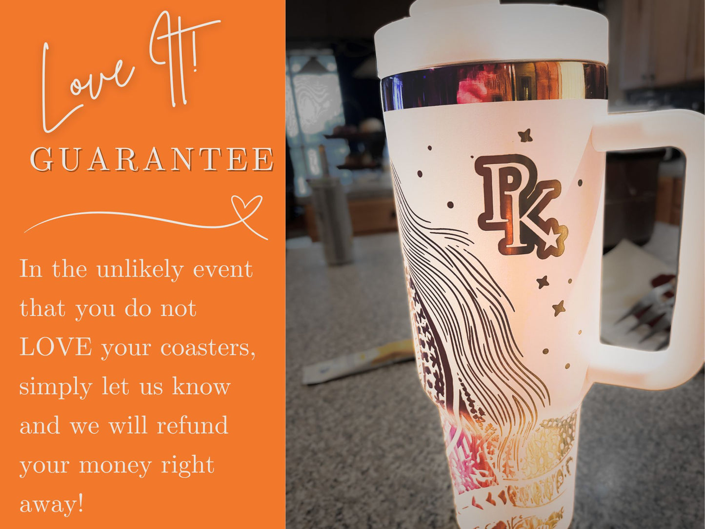 Custom Engraved Boho Horse Design 40 oz Tumbler, Personalized Insulated Drinkware, Unique Horse Gift, Perfect for Horse Lovers